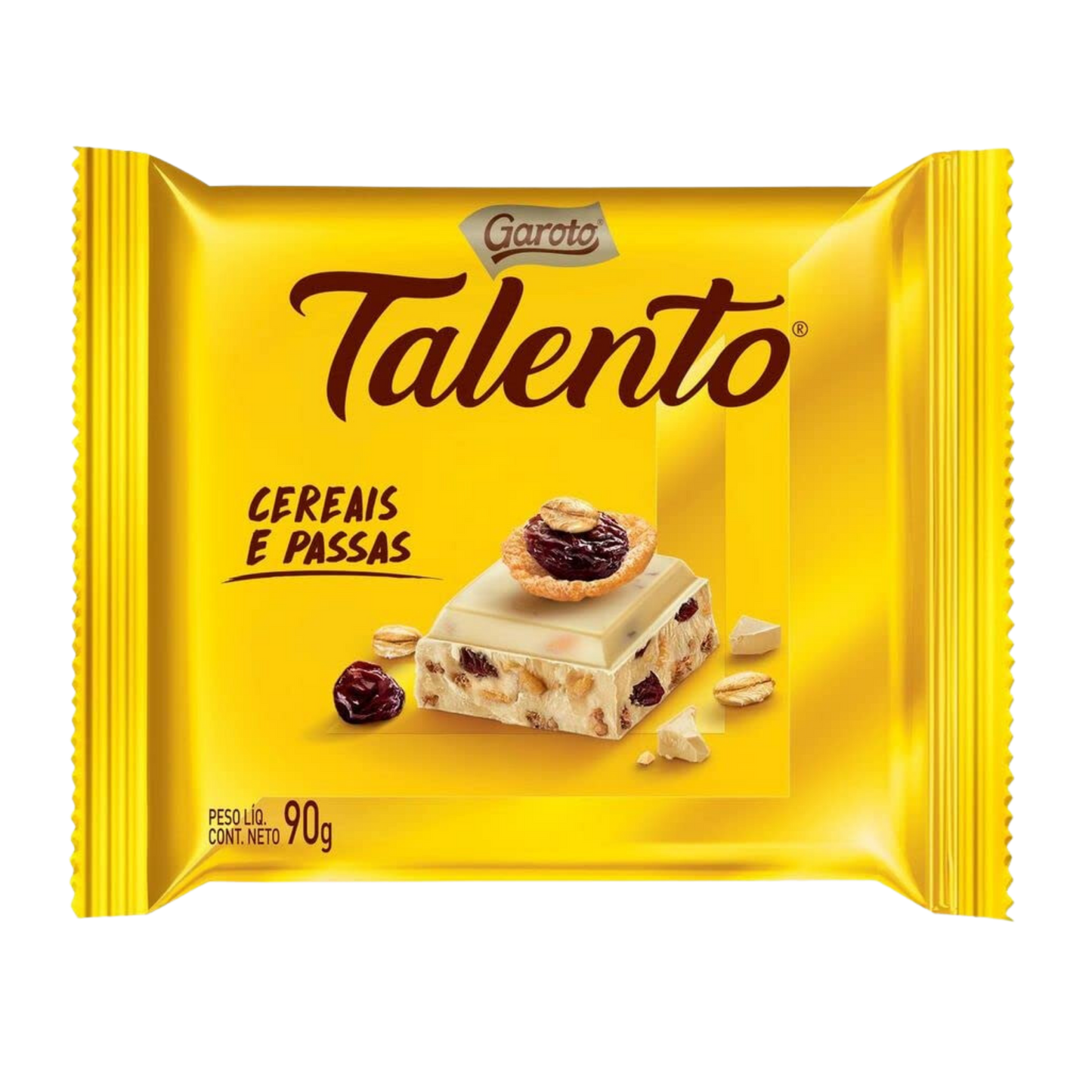 Chocolate Talento Branco com Cereais e Passas - GAROTO - 85g