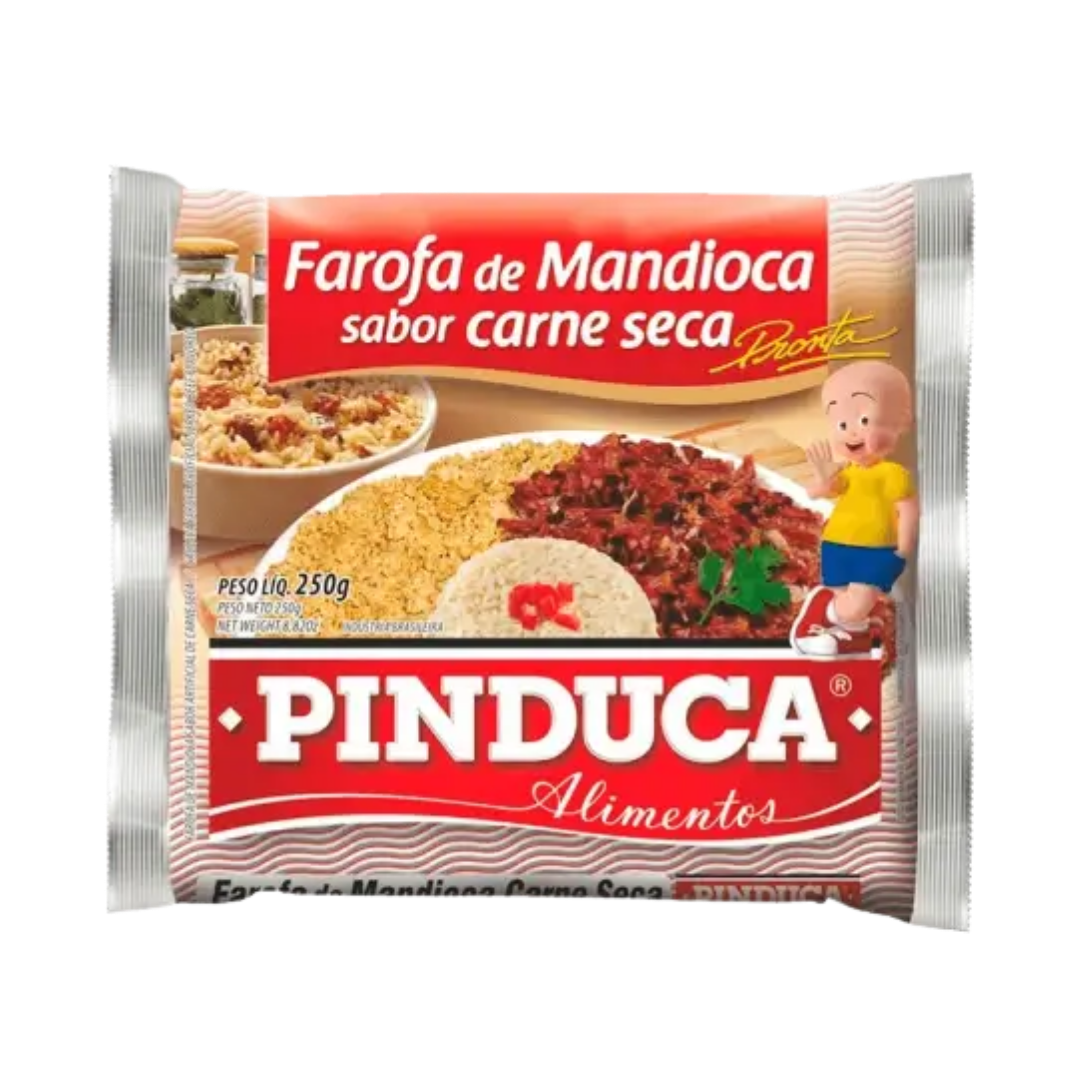 Farofa de Mandioca Sabor Carne Seca - PINDUCA - 250g