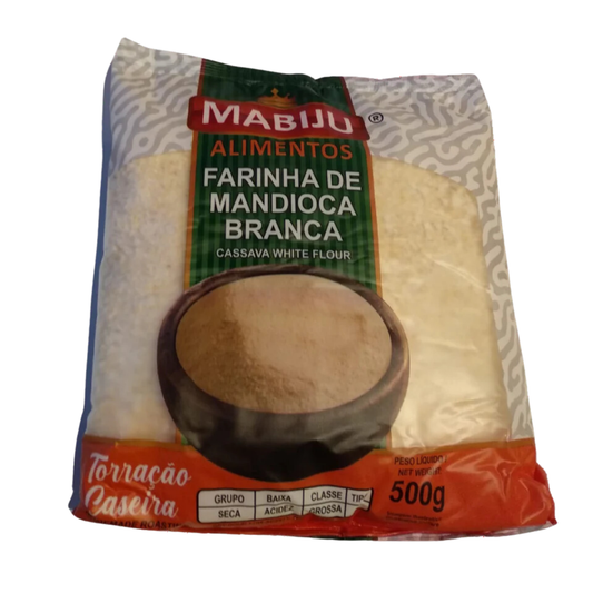 FARINHA DE MANDIOCA BRANCA TORRAÇÃO CASEIRA MABIJU 500G