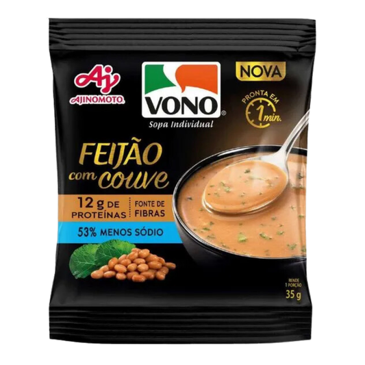 Sopa Cremosa Caldinho De Feijão Com Couve - VONO - 35g