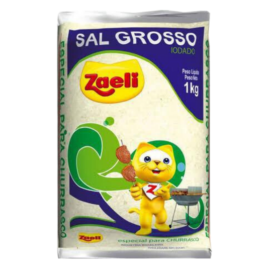 Sal Grosso para Churrasco - ZAELI - 1kg